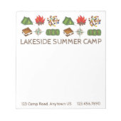 Bloc-note Camping privé été couché (Devant)