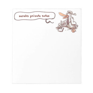 Bloc-note canard drôle allongé sur le sol dessin sur mesur