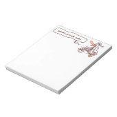 Bloc-note canard drôle allongé sur le sol dessin sur mesure (Tourné)