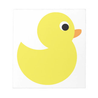 Bloc-note Canard en caoutchouc jaune