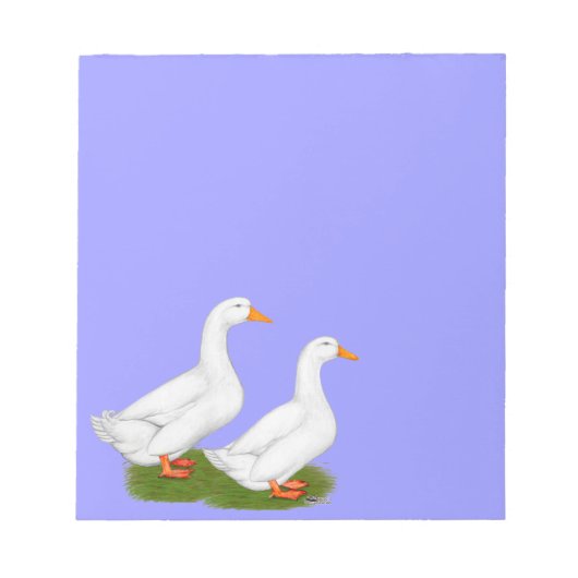 Bloc-note Canards : White Pekins (Devant)