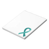 Bloc-note Cancer de l'ovaire Turquoise Ribbon 3 (Tourné)