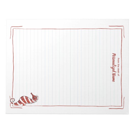 Bloc-note Candy Seahorse Lined (Devant)