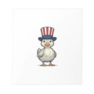 Bloc-note Caneton patriotique conception de chemise vintage