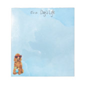 Bloc-note Caniche d'été (Devant)