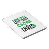 Bloc-note Canne de Noël au Cacao Chaos Design (Incliné)
