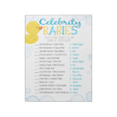 Bloc-note Caoutchouc Celebrity Baby Shower Pack de jeu (Tourné)