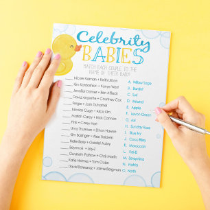 Bloc-note Caoutchouc Celebrity Baby Shower Pack de jeu