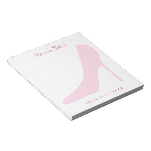Bloc-note Caoutchouc rose haut talons chaussure pour femmes (Incliné)