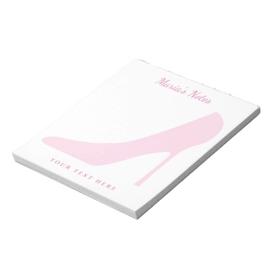 Bloc-note Caoutchouc rose haut talons chaussure pour femmes (Tourné)