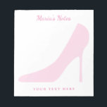 Bloc-note Caoutchouc rose haut talons chaussure pour femmes<br><div class="desc">Pink stiletto talons hauts chaussures pour femmes. Conception personnalisée du carnet de notes pour la maison, l'école ou le bureau. Faites votre propre école / fournitures de bureau. Idées cadeaux d'anniversaire amusantes pour fashionista, influenceur, fille, fille, maman, soeur, amie, collègue, enseignant, groupe de femmes, femme, épouse mariage, demoiselles d'honneur, etc....</div>