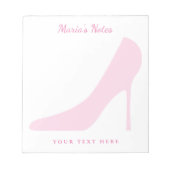 Bloc-note Caoutchouc rose haut talons chaussure pour femmes (Devant)