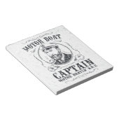 Bloc-note Capitaine de bateau à moteur drôle Pontoon Boating (Incliné)