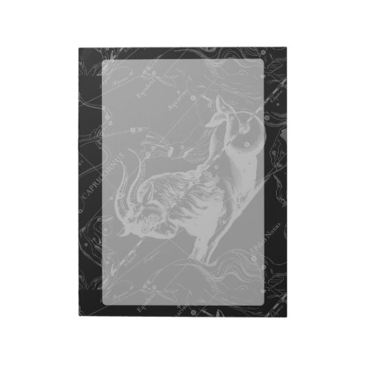 Bloc-note Capricorne Constellation Hevelius 1690 Engraving (Tourné)