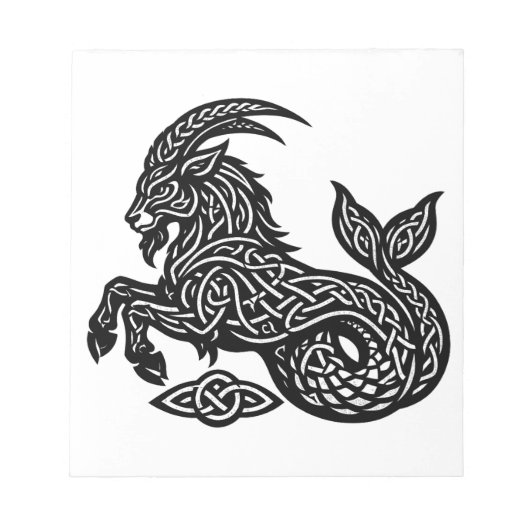 Bloc-note Capricorne — Encre Hantée Zodiaque Bouc‑Poisson (Devant)