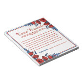 Bloc-note Capsule de Baby shower Floral de pavot (Incliné)