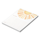 Bloc-note capsule temporelle Boho soleil soleil jaune orange (Tourné)