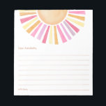 Bloc-note capsule temporelle Boho soleil soleil jaune rose<br><div class="desc">Pour une personnalisation plus avancée de cette conception,  il vous suffit de cliquer sur le bouton "Modifier en utilisant l'outil de conception" ci-dessus !</div>