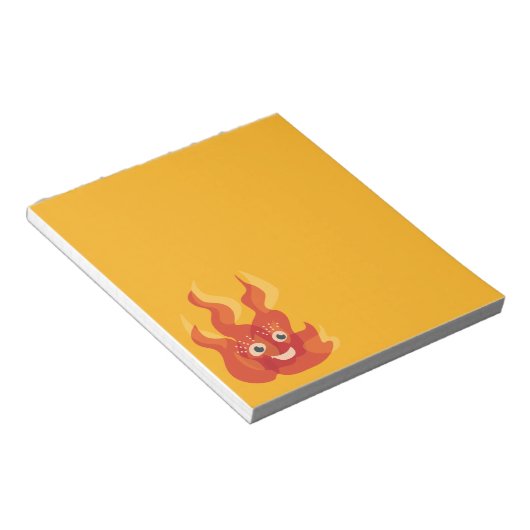 Bloc-note Caractère de flamme feu mou (Incliné)