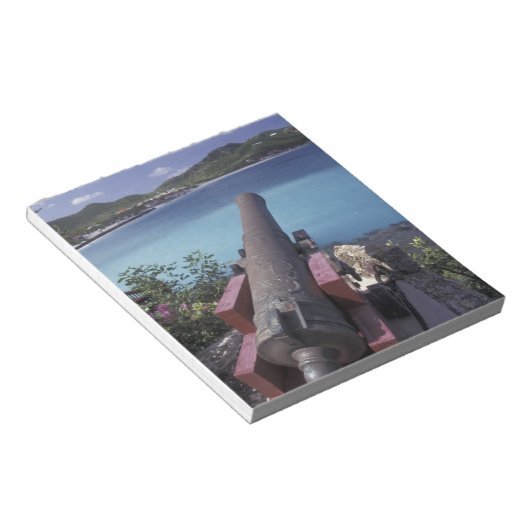 Bloc-note CARAÏBES, St. Barts, Connon visant la baie de (Incliné)