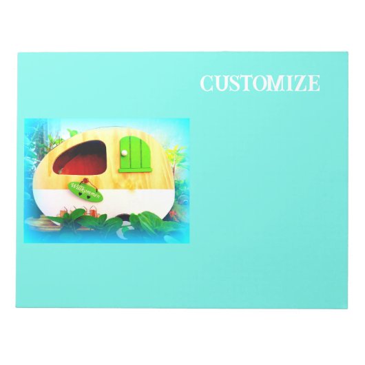 Bloc-note Caravane gitane maison miniature (Devant)