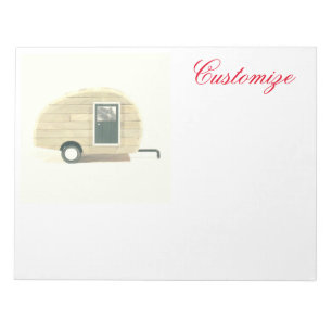 Bloc-note Caravane gitane vintage en forme de larme