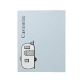 Bloc-note caravane vintage classique arrondie (Tourné)