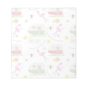 Bloc-note Caravanes Retro et Flamingos (Devant)