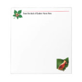 Bloc-note Cardinal de l'Ohio et feuille de Buckeye (Devant)