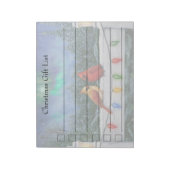 Bloc-note Cardinaux et lumières de Noël Neige d'hiver (Tourné)