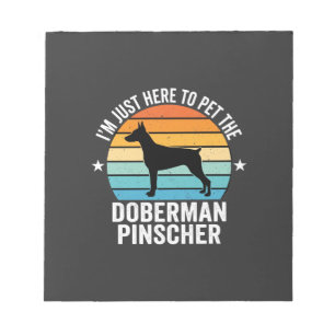 Bloc-note Caressez le Doberman Pinscher Rétro