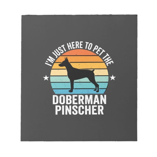 Bloc-note Caressez le Doberman Pinscher Rétro (Devant)