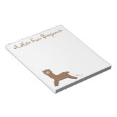 Bloc-note Caricature d'alpaga brun joli (Incliné)