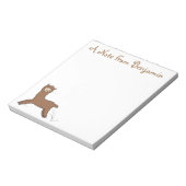 Bloc-note Caricature d'alpaga brun joli (Tourné)