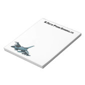 Bloc-note Caricature d'avion de chasse militaire (Tourné)