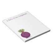 Bloc-note Caricature de betterave mignonne et violette (Incliné)