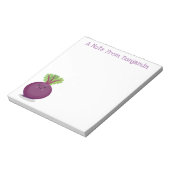 Bloc-note Caricature de betterave mignonne et violette (Tourné)