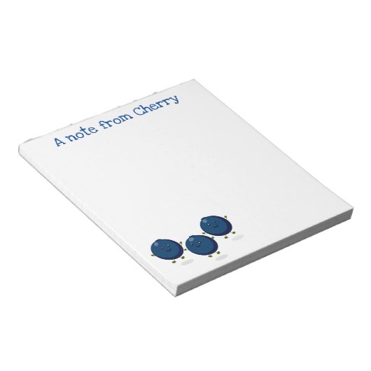 Bloc-note Caricature de bleuets joyeux (Incliné)