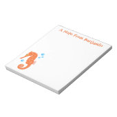 Bloc-note Caricature de bulles d'hippocampe orange (Tourné)