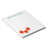 Bloc-note Caricature de cerises rouges mignonnes (Incliné)