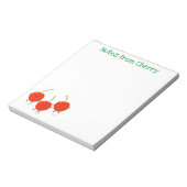 Bloc-note Caricature de cerises rouges mignonnes (Tourné)