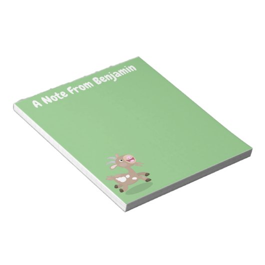 Bloc-note Caricature de chèvre billy joyeux (Incliné)