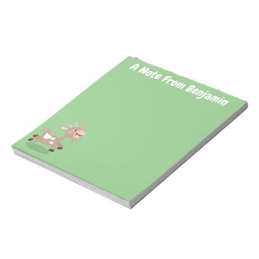 Bloc-note Caricature de chèvre billy joyeux (Tourné)