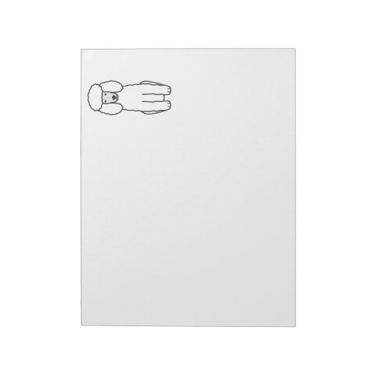 Bloc-note Caricature de chien de caniche (Tourné)