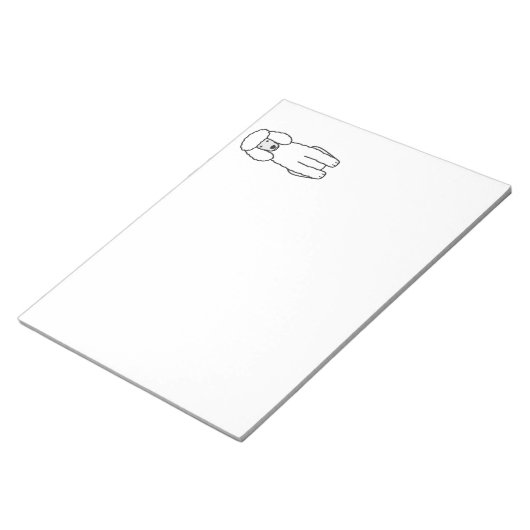 Bloc-note Caricature de chien de caniche (Incliné)