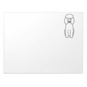 Bloc-note Caricature de chien de caniche (Devant)