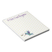 Bloc-note Caricature de colibri d'abeille mignonne (Incliné)