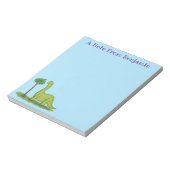 Bloc-note Caricature de dinosaure de brontosaurus vert migno (Tourné)