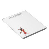 Bloc-note Caricature de fourmi rouge joyeux (Incliné)