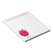 Bloc-note Caricature de framboise très heureuse (Incliné)